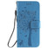 Samsung Galaxy A03s 166mm Tree & Cat Pattern Pressed Printing Horizontal Flip PU Leather Case with Holder & Card Slots & Wallet & Lanyard - Blue