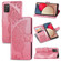 Samsung Galaxy A03s 166mm Butterfly Love Flowers Embossed Horizontal Flip Leather Case with Holder & Card Slots & Wallet & Lanyard - Pink