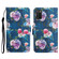 Samsung Galaxy A03s 166mm Painted Pattern Horizontal Flip Leather Case with Holder & Card Slot & Wallet - Fluorescent Rose