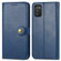 Samsung Galaxy A03s 166mm Solid Color Leather Buckle Phone Case with Lanyard & Photo Frame & Card Slot & Wallet & Stand Function - Blue