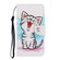 Samsung Galaxy A03s 164mm Version 3D Colored Drawing Horizontal Flip Leather Phone Case with Holder & Card Slots & Wallet - Red Mouth Cat