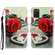 Samsung Galaxy A03s 164mm Version 3D Colored Drawing Horizontal Flip Leather Phone Case with Holder & Card Slots & Wallet - Red Rose