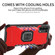 Samsung Galaxy A03s 164mm Fierce Warrior Series Armor All-inclusive Shockproof Aluminum Alloy + TPU Phone Case with Ring Holder - Red