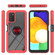 Samsung Galaxy A03s 164mm Starry Sky Solid Color Series Shockproof PC + TPU Phone Case with Ring Holder & Magnetic Function - Red