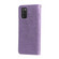 Samsung Galaxy A03s - 164.2mm 7-petal Flowers Embossed Flip Leather Phone Case with Holder & Card Slots - Light Purple