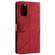 Samsung Galaxy A03s EU Version Skin Feel Splicing Horizontal Flip Leather Phone Case - Red