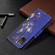 Samsung Galaxy A03s 166mm Colored Drawing Leather Phone Case - Purple Butterfly