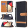 Samsung Galaxy A03s 166mm Color Matching Denim Texture Leather Phone Case - Black