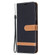 Samsung Galaxy A03s 166mm Color Matching Denim Texture Leather Phone Case - Black