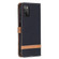 Samsung Galaxy A03s 166mm Color Matching Denim Texture Leather Phone Case - Black