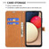 Samsung Galaxy A03s 166mm Color Matching Denim Texture Leather Phone Case - Black