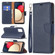 Samsung Galaxy A03s 166mm Litchi Texture Leather Phone Case - Dark Blue