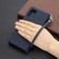 Samsung Galaxy A03s 166mm Litchi Texture Leather Phone Case - Dark Blue