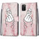 Samsung Galaxy A03s 166mm Version Coloured Drawing Cross Texture Horizontal Flip PU Phone Leather Case with Holder & Card Slots & Wallet & Lanyard - Colorful Layer - Pink Hands Than Hearts