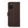 Samsung Galaxy A03s 164mm Version KHAZNEH Side-Magnetic Litchi Genuine Leather RFID Phone Case - Brown