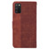 Samsung Galaxy A03s 166.5mm EU Version Geometric Embossed Leather Phone Case - Brown