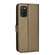 Samsung Galaxy A03s 166mm Diamond Texture Leather Phone Case - Brown
