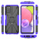 Samsung Galaxy A03s - EU Armor Bear Shockproof PC + TPU Phone Protective Case with Ring Holder - Purple