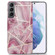 Samsung Galaxy A03s EU Ver. IMD Marble TPU Phone Case with Folding Holder - Rose Red