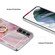 Samsung Galaxy A03s EU Version Electroplating IMD Marble TPU Phone Case with Ring - Light Pink Grey
