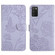 Samsung Galaxy A03s 165.85mm Skin Feel Butterfly Peony Embossed Leather Phone Case - Purple
