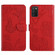 Samsung Galaxy A03s 165.85mm Skin Feel Butterfly Peony Embossed Leather Phone Case - Red