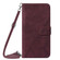 Samsung Galaxy A03s 164mm Crossbody 3D Embossed Flip Leather Phone Case - Wine Red