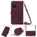 Samsung Galaxy A03s 164mm Crossbody 3D Embossed Flip Leather Phone Case - Wine Red