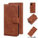 Samsung Galaxy A03s 164.2mm Skin Feel Pure Color Flip Leather Phone Case - Brown