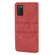 Samsung Galaxy A03s 164.2mm US Version Embossed Striped Magnetic Buckle Horizontal Flip Phone Leather Case - Red