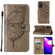 Samsung Galaxy A03s 165.8mm Embossed Butterfly Leather Phone Case - Grey