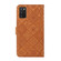 Samsung Galaxy A03s 164mm Ethnic Style Embossed Pattern Leather Phone Case - Brown