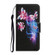 Samsung Galaxy A03s Coloured Drawing Pattern Leather Phone Case - Three Fluorescent Butterflies