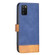 Samsung Galaxy A03s / A02s BF11 Color Matching Skin Feel Leather Phone Case - Blue