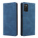 Samsung Galaxy A03s Simple Suction Closure Leather Phone Case - Blue