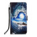 Samsung Galaxy A03s 165.8mm Colored Drawing Plain Weave Leather Phone Case - Waves And Sun