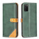 Samsung Galaxy A03s / A02s Color Matching Double Sewing Thread Leather Phone Case - Green
