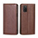 Samsung Galaxy A03s US Version 165.85mm Grid Texture Magnetic Flip Leather Phone Case - Brown