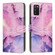 Samsung Galaxy A03s US Painted Marble Pattern Leather Phone Case - Purple