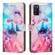 Samsung Galaxy A03s EU Painted Marble Pattern Leather Phone Case - Pink Purple