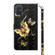 Samsung Galaxy A03s 166mm 3D Painted Leather Phone Case - Golden Swallow Butterfly
