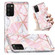 Samsung Galaxy A03s Electroplated Marble Pattern TPU Phone Case - Pink and White
