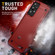 Samsung Galaxy A03s 164mm India 2 in 1 Soft TPU Hard PC Phone Case - Red Rose Red