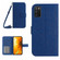Samsung Galaxy A03S 166mm Skin Feel Sun Flower Pattern Flip Leather Phone Case with Lanyard - Dark Blue