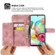 Samsung Galaxy A03s 166 Skin-feel Flowers Embossed Wallet Leather Phone Case - Pink