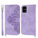 Samsung Galaxy A03s 164 Skin-feel Flowers Embossed Wallet Leather Phone Case - Purple