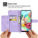 Samsung Galaxy A03s 164 Skin-feel Flowers Embossed Wallet Leather Phone Case - Purple