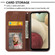 Samsung Galaxy A03s 165.8mm Cubic Grid Calf Texture Magnetic Closure Leather Phone Case - Brown