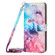 Samsung Galaxy A03s EU Crossbody Painted Marble Pattern Leather Phone Case - Pink Purple