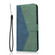 Samsung Galaxy A03s Dual-color Stitching Leather Phone Case - Blue Green
